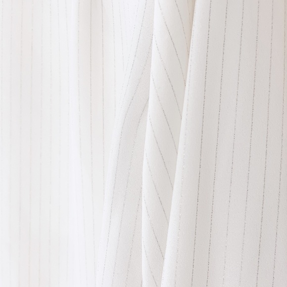 LOFT Button Down with silver shimmer stripes - Picture 5 of 6